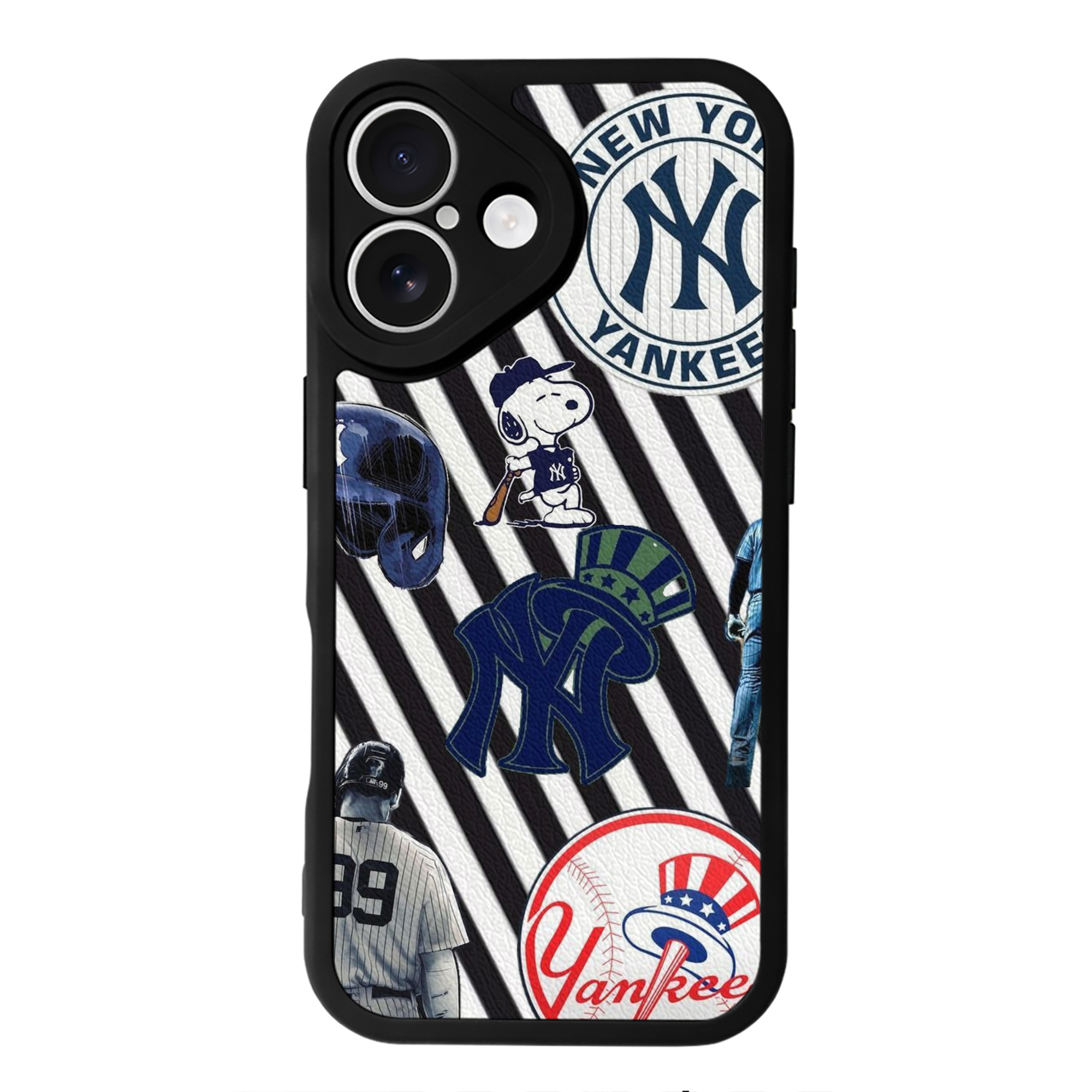 New York Yankees 231 IPhone 16 Silicone Leather Case – UV Print, Lambskin Texture – Perfect Fit, Wireless Charging Compatible, Scratch Resistant, Precise Cutouts – Stylish Protection For IPhone 16